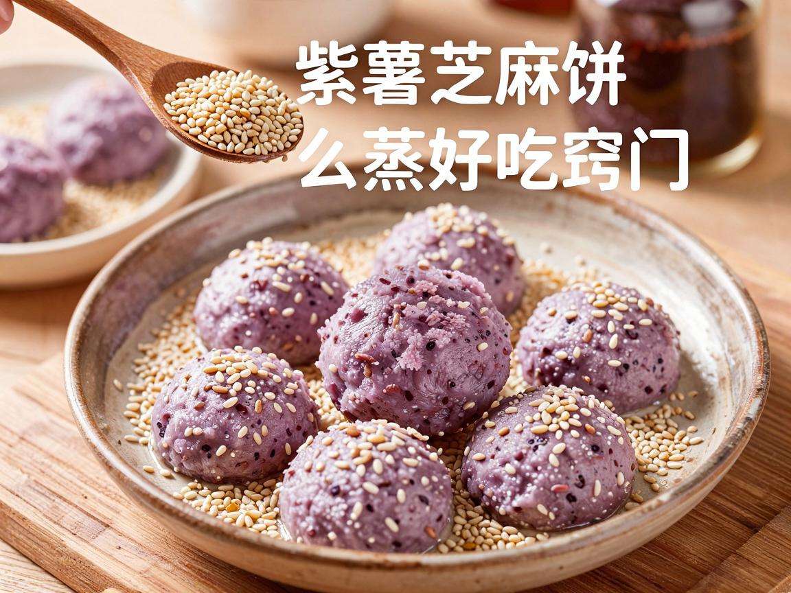 蒸芝麻紫薯球怎么蒸好吃窍门_紫薯芝麻饼的做法