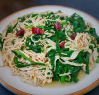 干豆腐炒韭菜