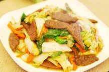 大白菜炒猪肝